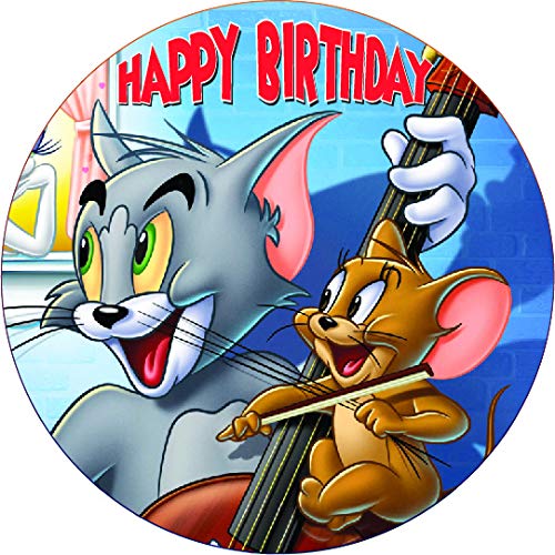 Amazon.Com: 7.5 Inch Edible Cake Toppers – Tom And Jerry Themed Birthday  Party Collection Of Edible Cake Decorations : Grocery & Gourmet Food