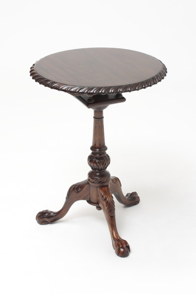 Chippendale Mahogany Tilt Top Tea Table - 15.5