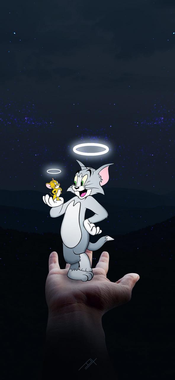 Tom And Jerry V2, Black, Cartoon, Childhood, Hand, Jerry, Manipulation, Tom,  Hd Phone Wallpaper | Peakpx