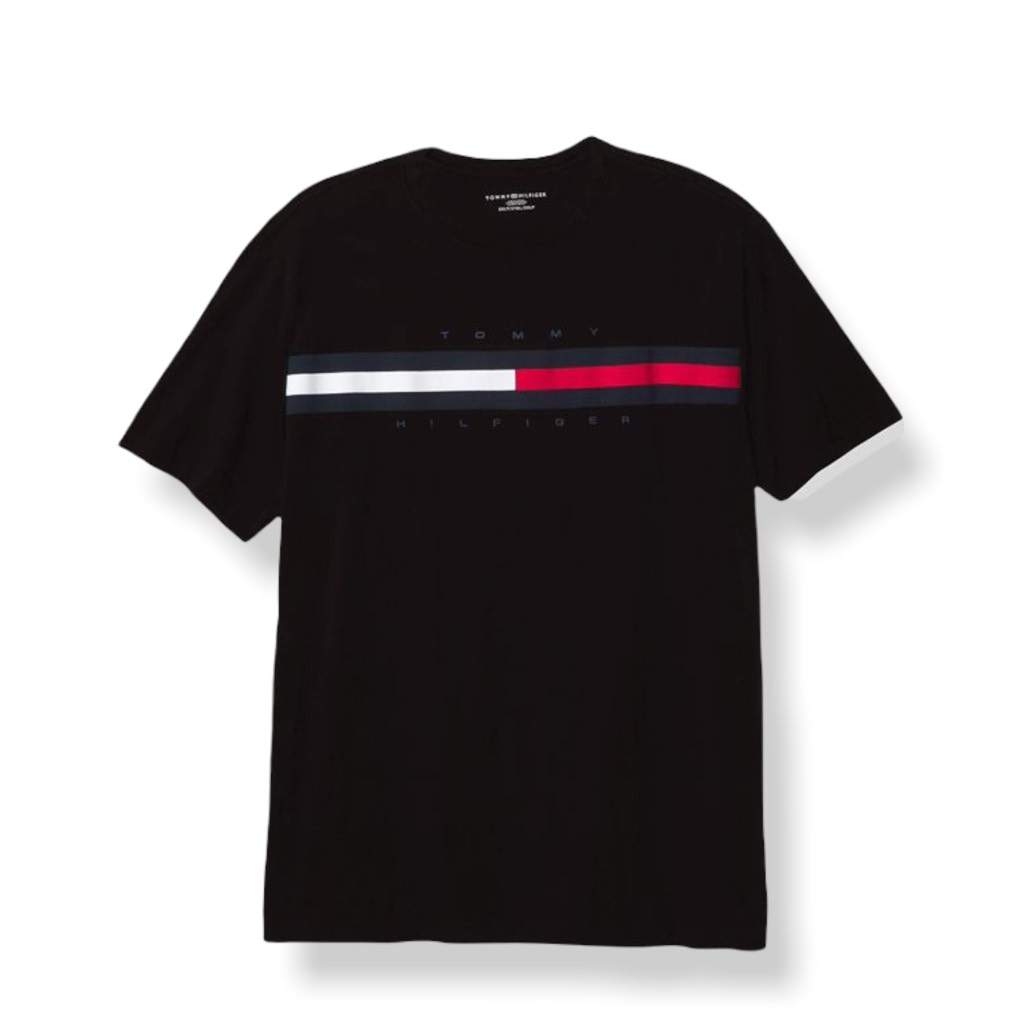 Tommy Hilfiger Essential Flag Logo T-Shirt Black - 7849807 035 | All About  Korea