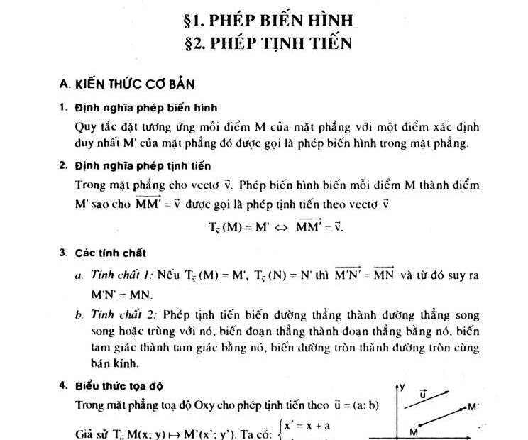 Giải Bài Tập Hình Học 11 Cơ Bản - Chương I Phép Dời Hình Và Phép Đồng Dạng  Trong Mặt Phẳng - Sách Toán - Học Toán