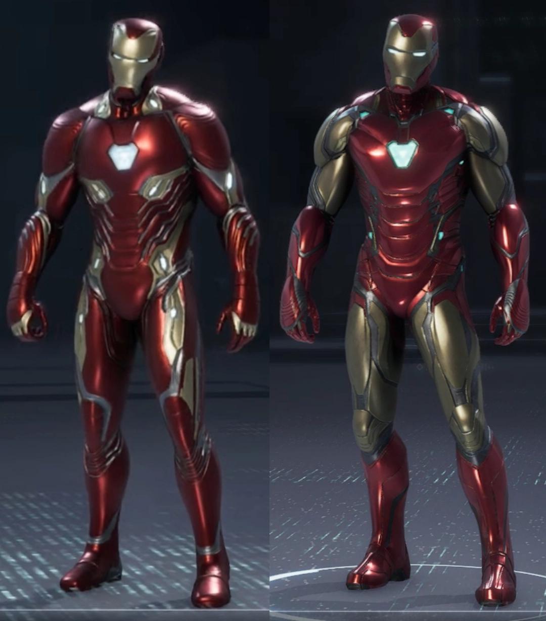 Which Nanotech Suit From The Mcu Looks Better? The Mark 50 Or The Mark 85?  (Images Taken From The Avengers Game.) : R/Ironman