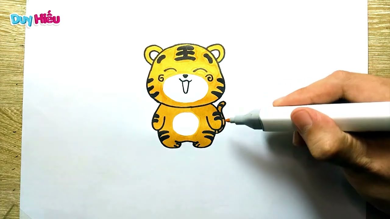 How To Draw Cute Tiger | Draw A Tiger In The Coming Year 2022 - Youtube