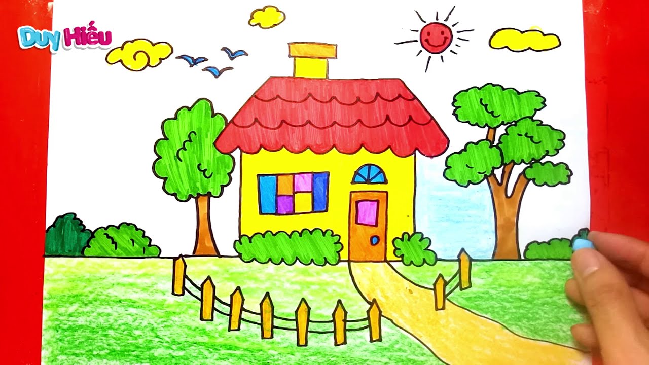 Draw Your Dream House - Simple House Painting - Youtube