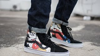 Disney Vans Sk8 Hi - Unboxing And On Feet Review - Youtube