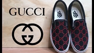 Custom Gucci Slip On Vans | Timelapse - Youtube