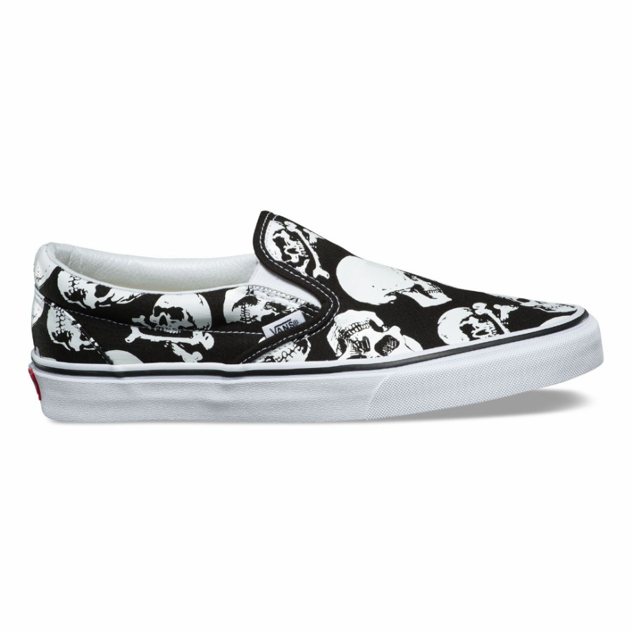 Vans Việt Nam - Vans Skulls Slip-On Black True White Vn0A38F7H0B