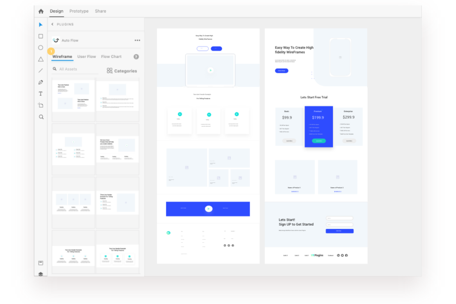 Auto Flow - Creating Wireframes, Userflow & Flowchart In Xd