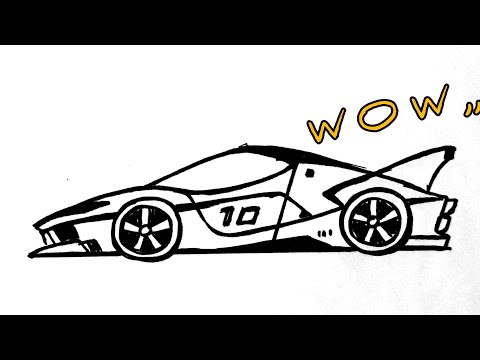 How  to draw a car,, วาดรูปรถสปอร์ต,,รถแต่ง,,