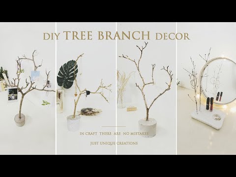 DIY หยิบเอาชะชะใบก้านกิ่งมาแต่งบ้าน Loft style | DIY Tree Branch earring holder in Loft style