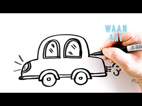 Drawing cartoon | Car วาดรูปรถยนต์