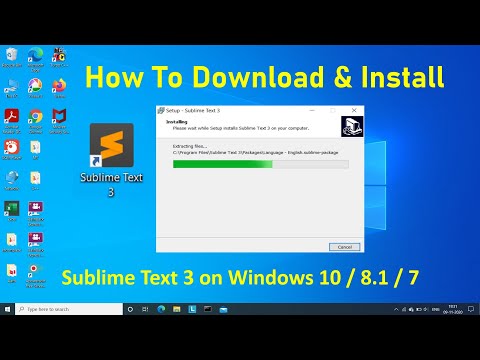 How to Download and Install Sublime text 3 on Windows 10/8.1/7 | Best text editor for Java and HTML