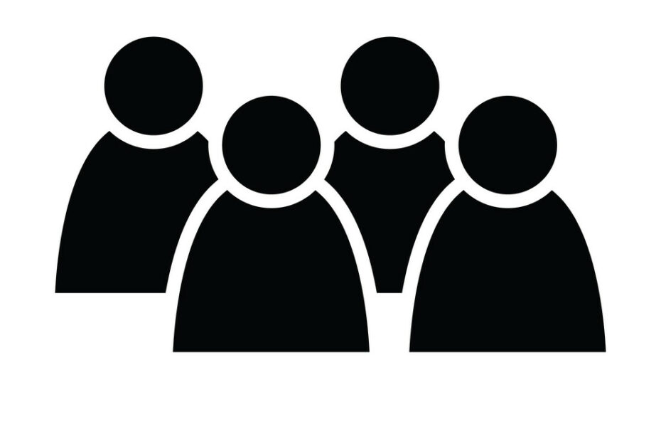 4 People Icon Group Persons Simplified Human Vector Image