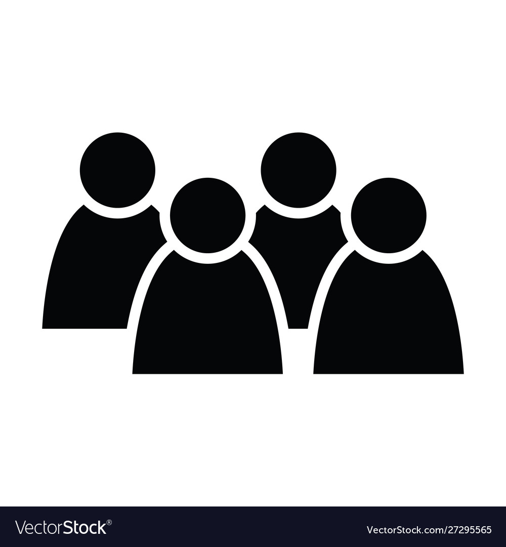 4 People Icon Group Persons Simplified Human Vector Image