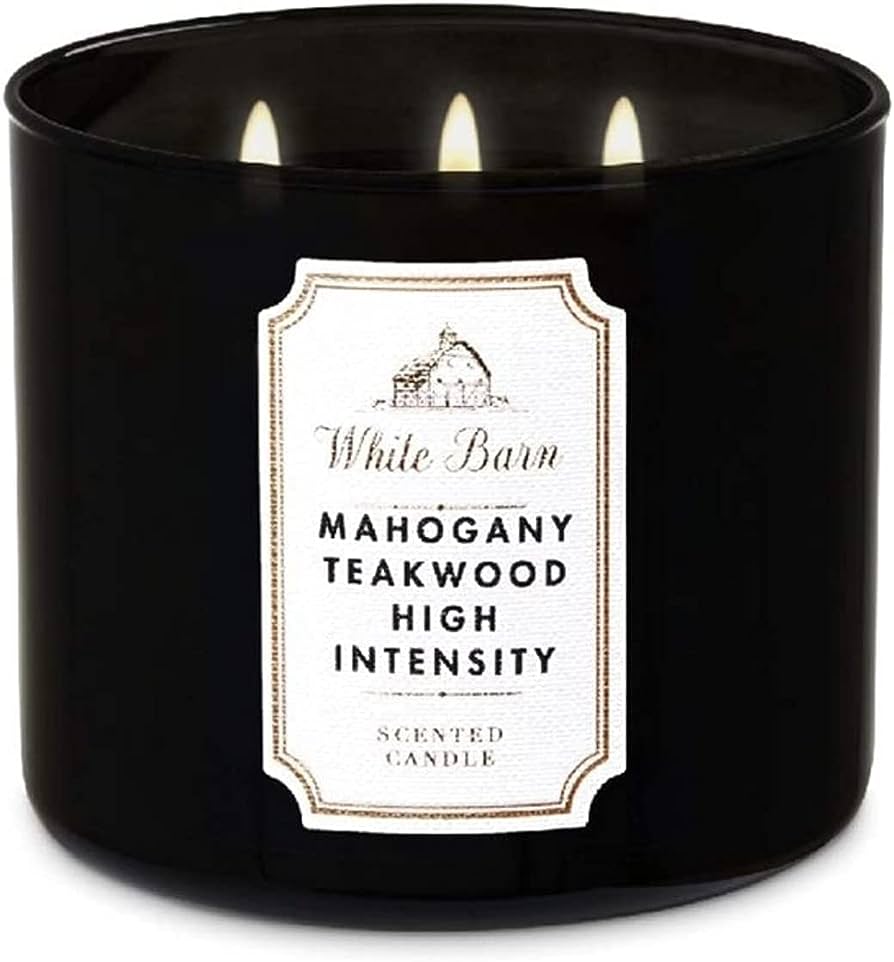 Amazon.Com: Bath & Body Works White Barn 3-Wick Candle In Mahogany Teakwood  High Intensity : Home & Kitchen