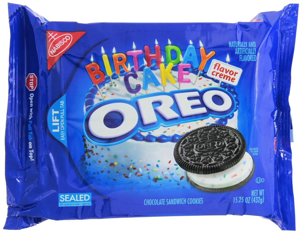 Amazon.Com: Oreo Birthday Oreo Cookies, 15.25 Oz : Grocery & Gourmet Food