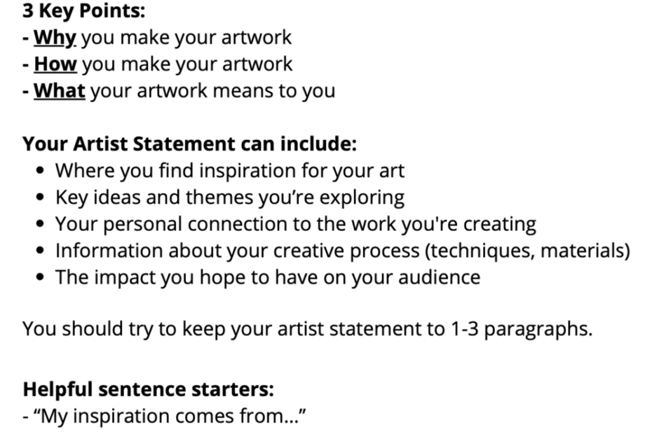 Free How To Write An Artist Statement, All Ages — Visionary Art Collective