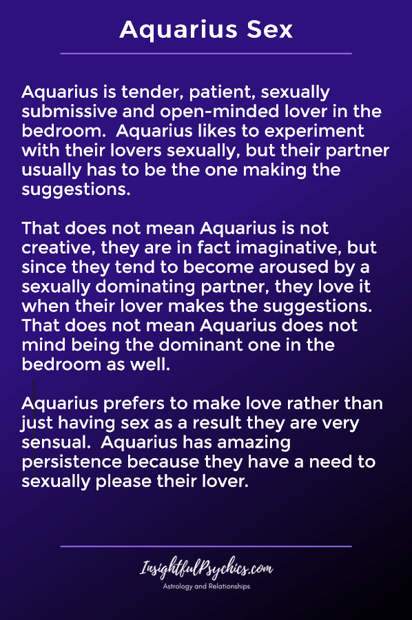 Aquarius Sex Life - The Good, The Bad, The Hot!