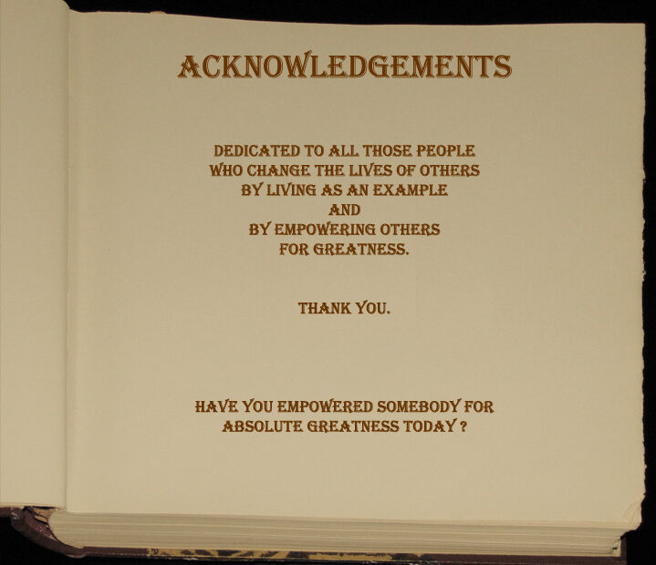 A Is For Acknowledgements | Long-Hand