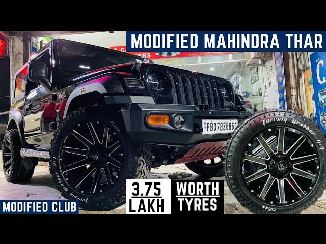 Mahindra Thar Modified | 20 Inch Fuel Alloy Wheels | Off-Road Bumper |  Modified Club - Youtube