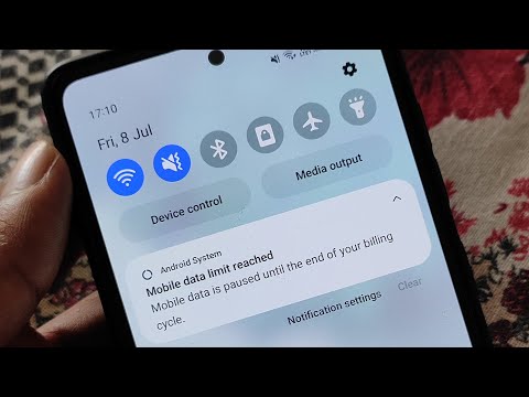Mobile data limit reached | Mobile data is paused | Samsung data usage warning problem