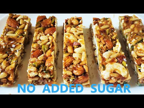 Healthy Nut Bar with Honey without added Sugar | Simple and easy Nut Bar Recipe