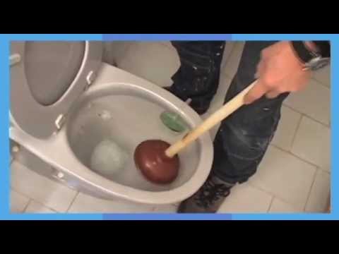 Praxis laat zien hoe je een toilet kunt ontstoppen