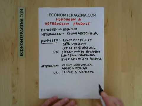 Homogeen of heterogeen product (Economiepagina.com)