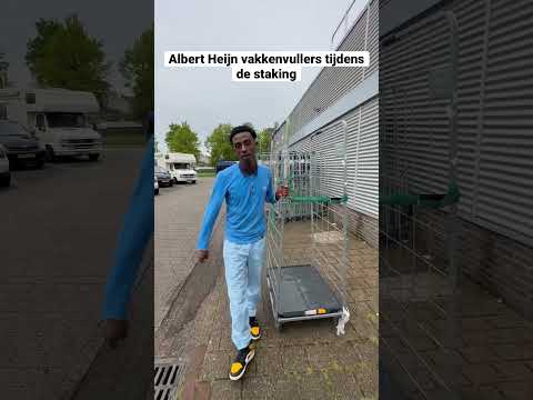 Albert heijn vakkenvullers tijdens de staking 😂 de AH is helemaal leeg