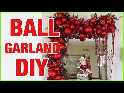 Making A Stunning Christmas Ball Garland DIY / #DecorateWithMe For My Christmas Tour / Ramon at home