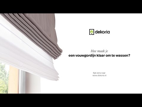 Hoe maak je een vouwgordijn klaar om te wassen?